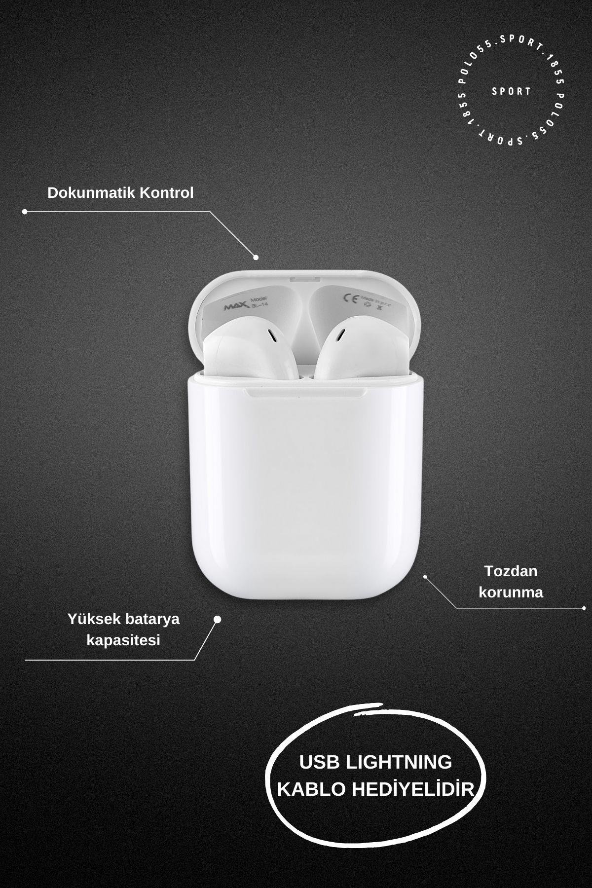 polo55.sport.1855 Airbuds 3/ Pro 3 Bluetooth Kulak İçi Kulaklık Silikon Hediyeli