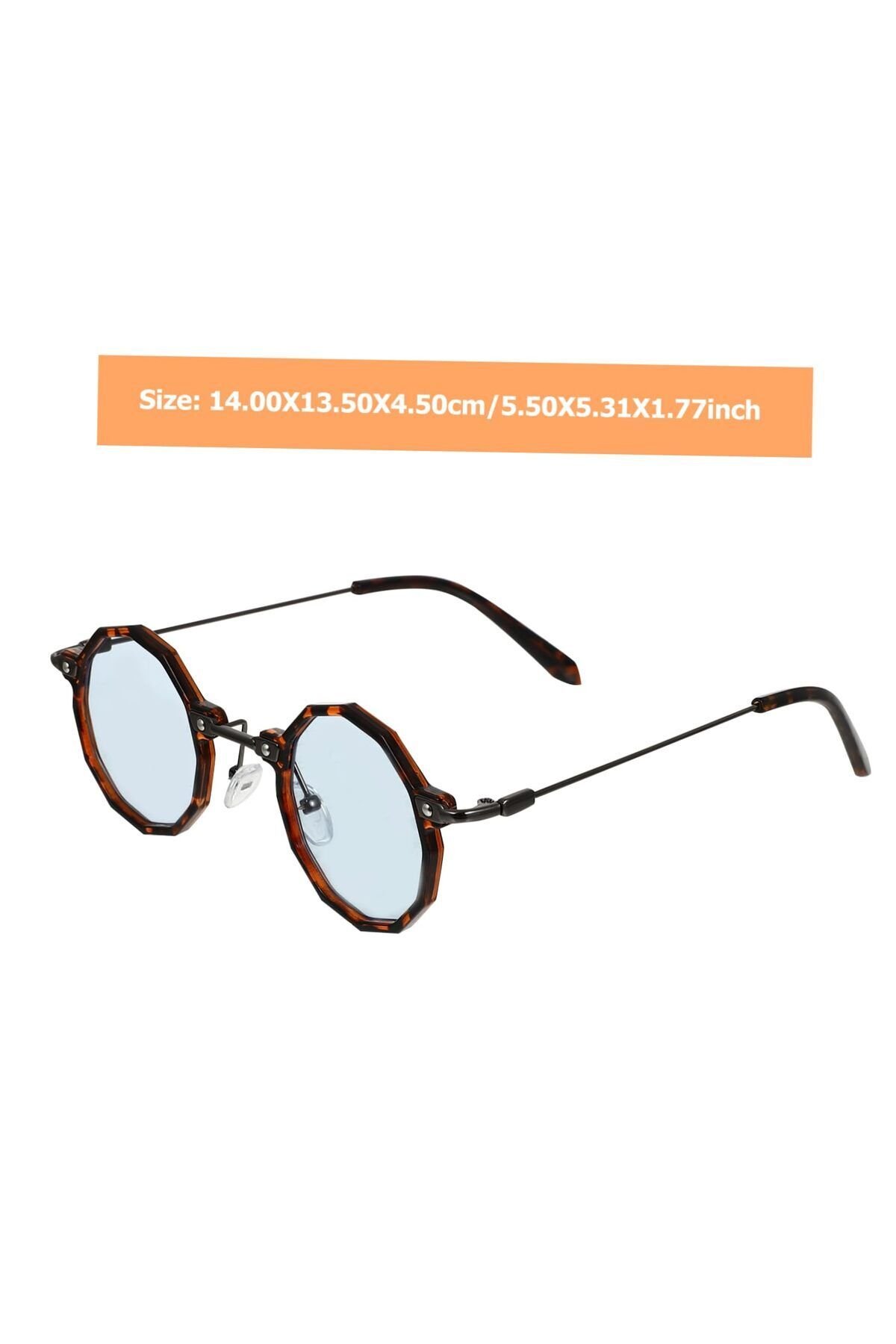 Punk-Retro Poligon Yuvarlak Geometrik Unisex Güneş Gözlüğü
