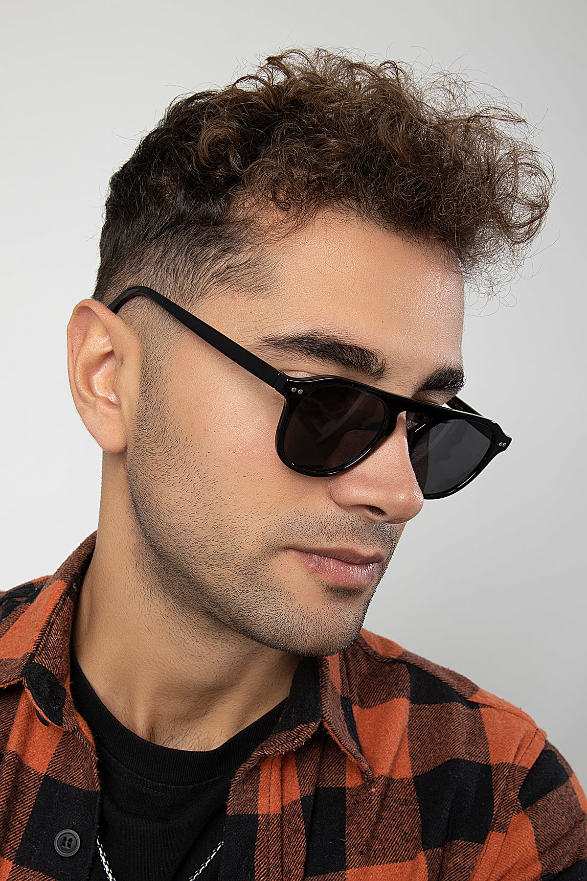 Retro Kare Anahtar Model Erkek Güneş Gözlüğü
