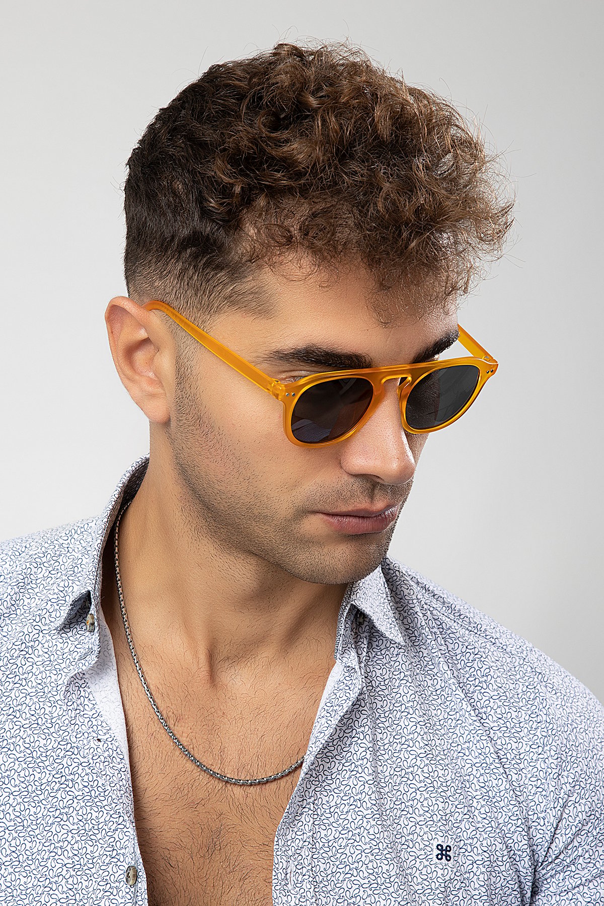Retro Kare Anahtar Model Erkek Güneş Gözlüğü