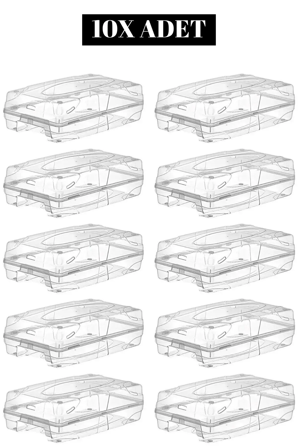 Şeffaf Kadın Ayakkabı Saklama Kutusu 10 Adet