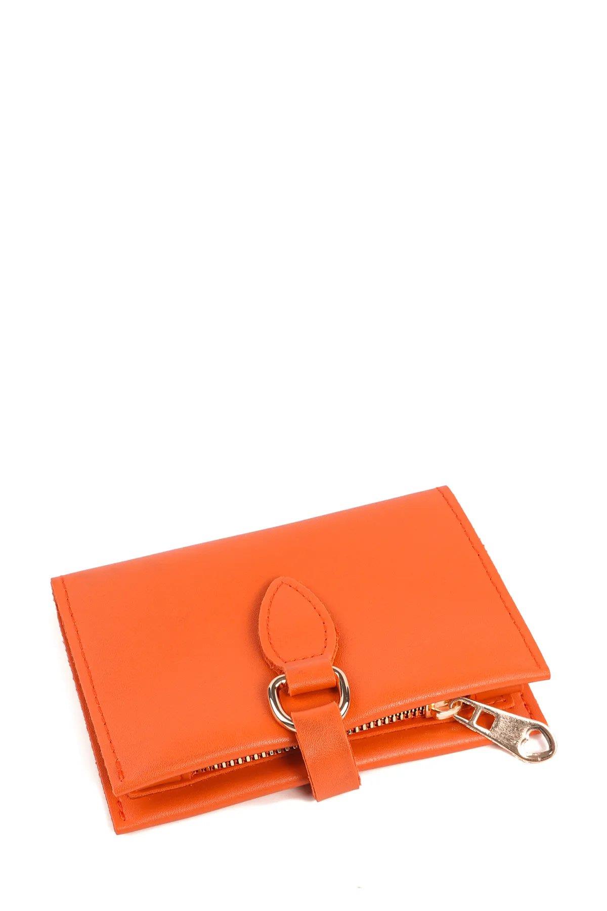 Sevgililer Gününe Özel Turuncu Cüzdan, Bileklik ve Dijital Saat Seti