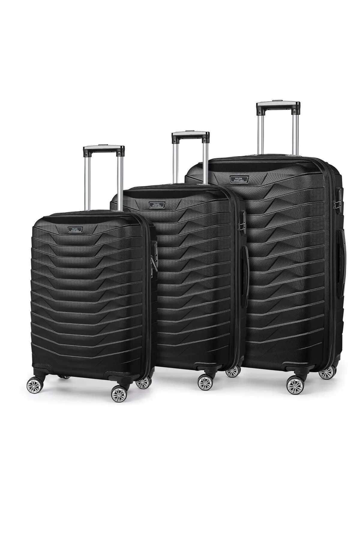 Siyah 3'lü Valiz Seti