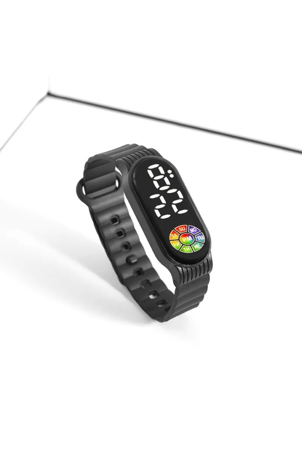 Siyah Dijital Kol Saati