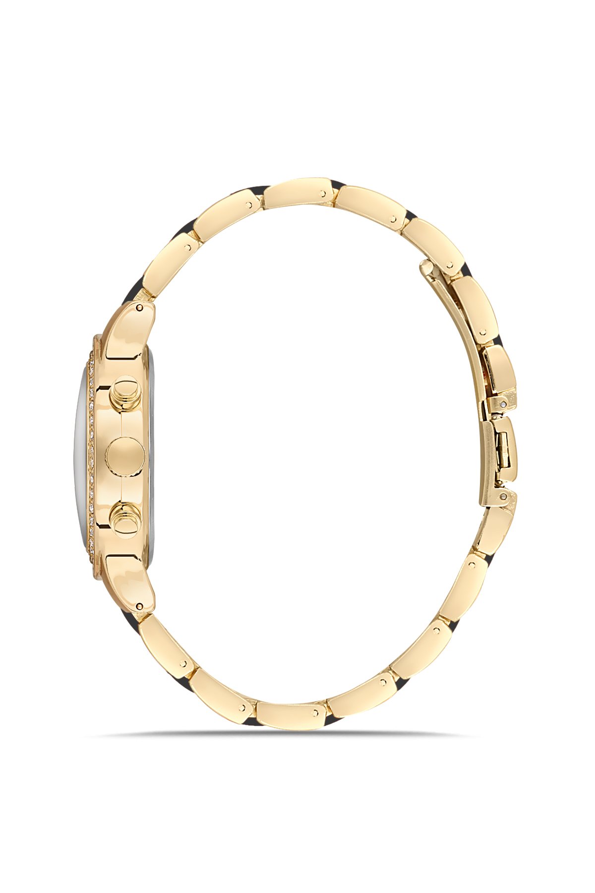 Siyah Taşlı Dekoratif Kadran Şık Kadın Kol Saati