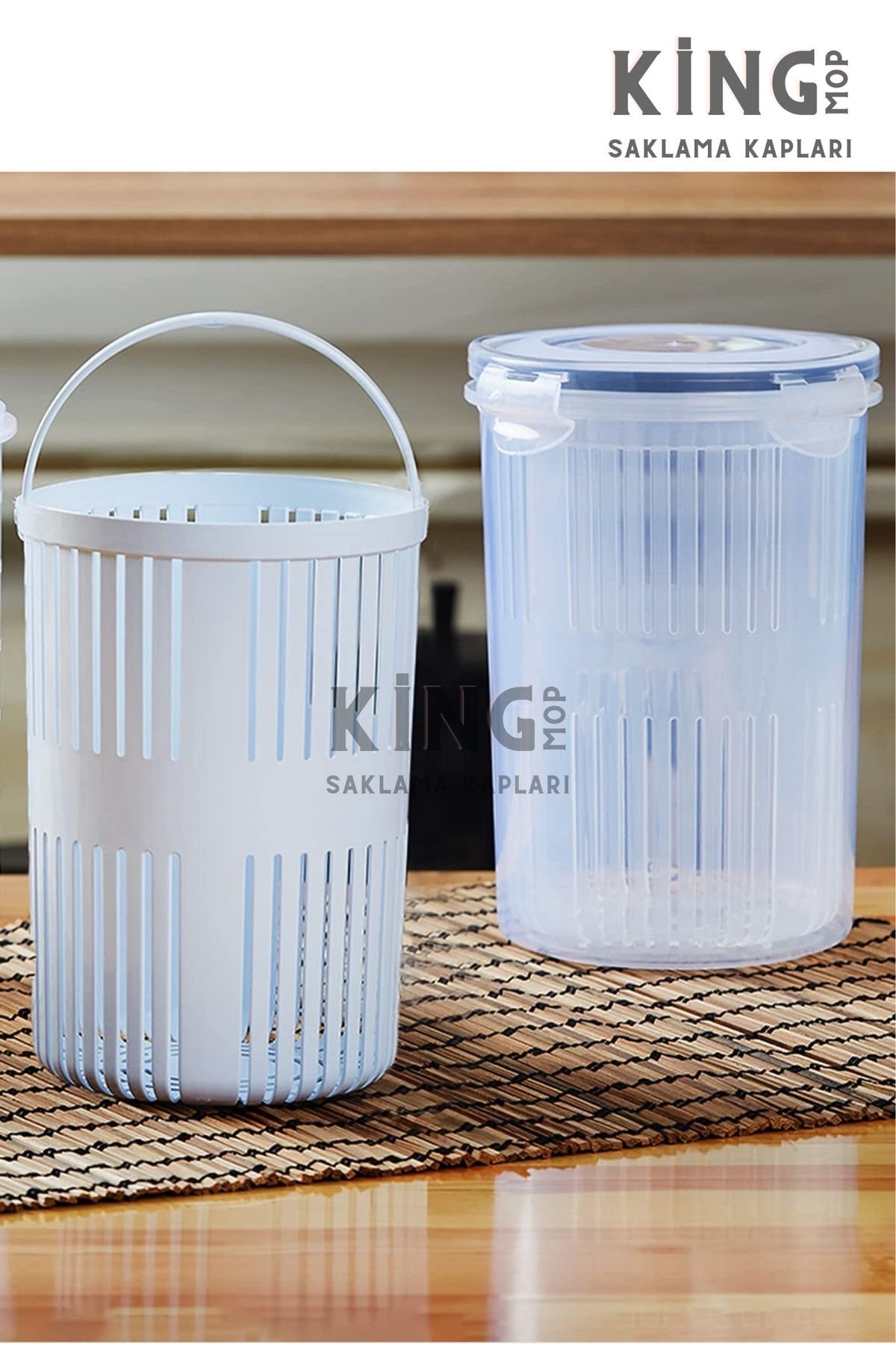 Süzgeçli Derin Saklama Kabı (zeytinlik, Turşuluk) 1.5lt