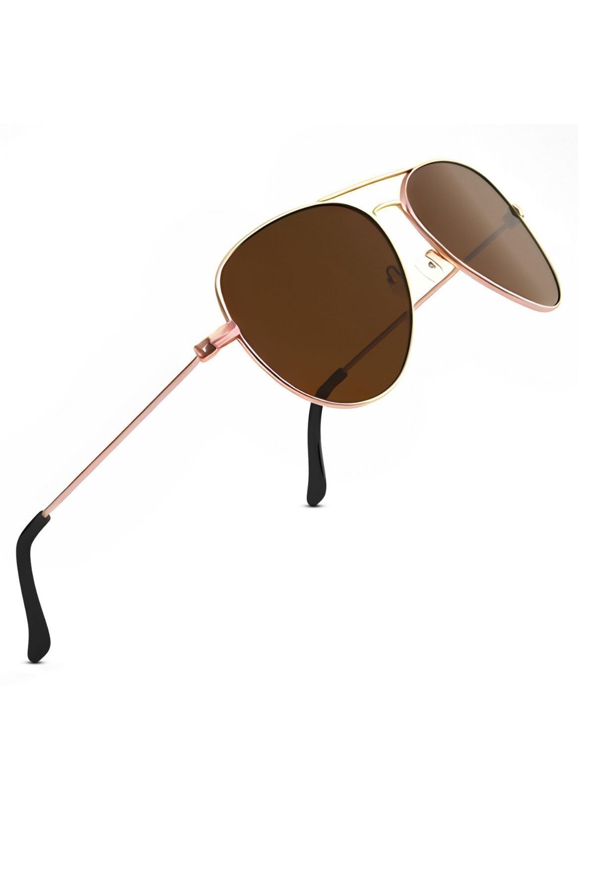 Tia Aviator Damla Model Metal Çerçeveli Rose-Kahve Kadın Güneş Gözlüğü