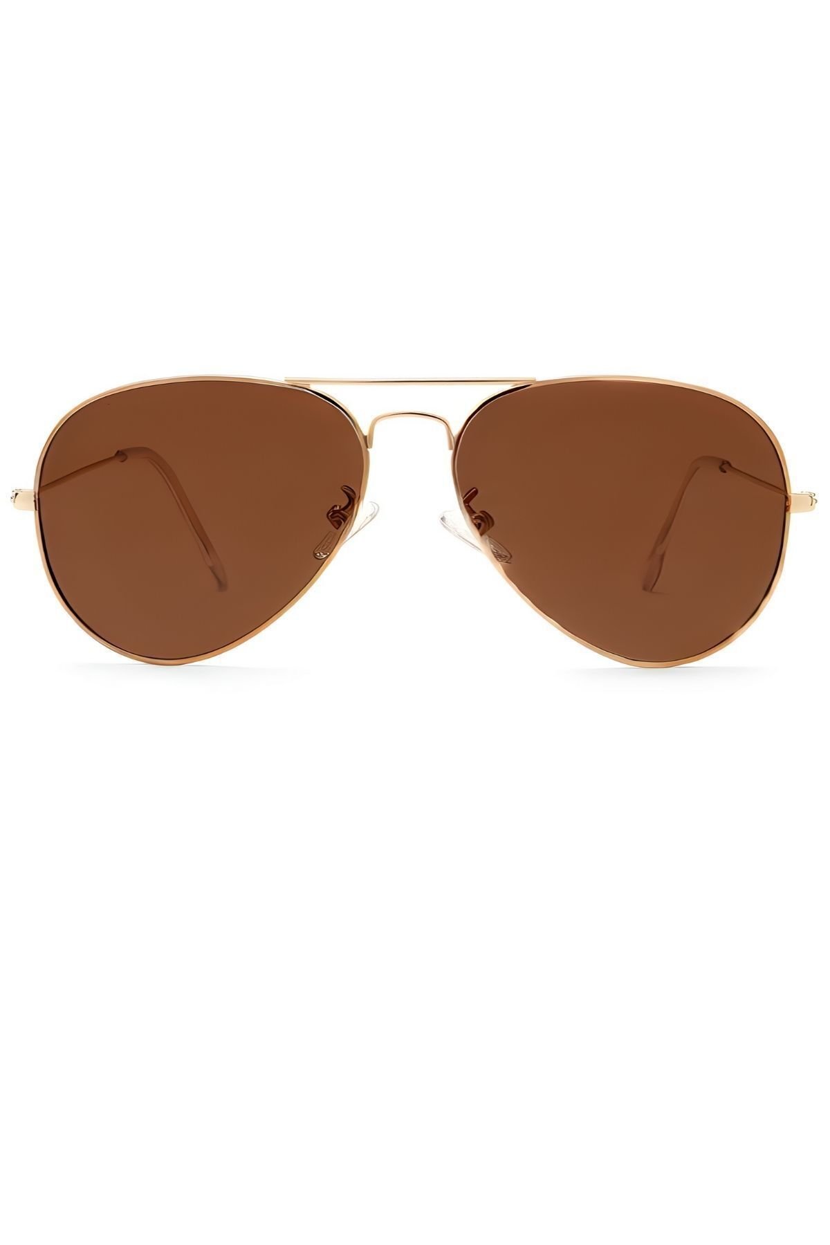 Tia Aviator Damla Model Metal Çerçeveli Rose-Kahve Erkek Güneş Gözlüğü