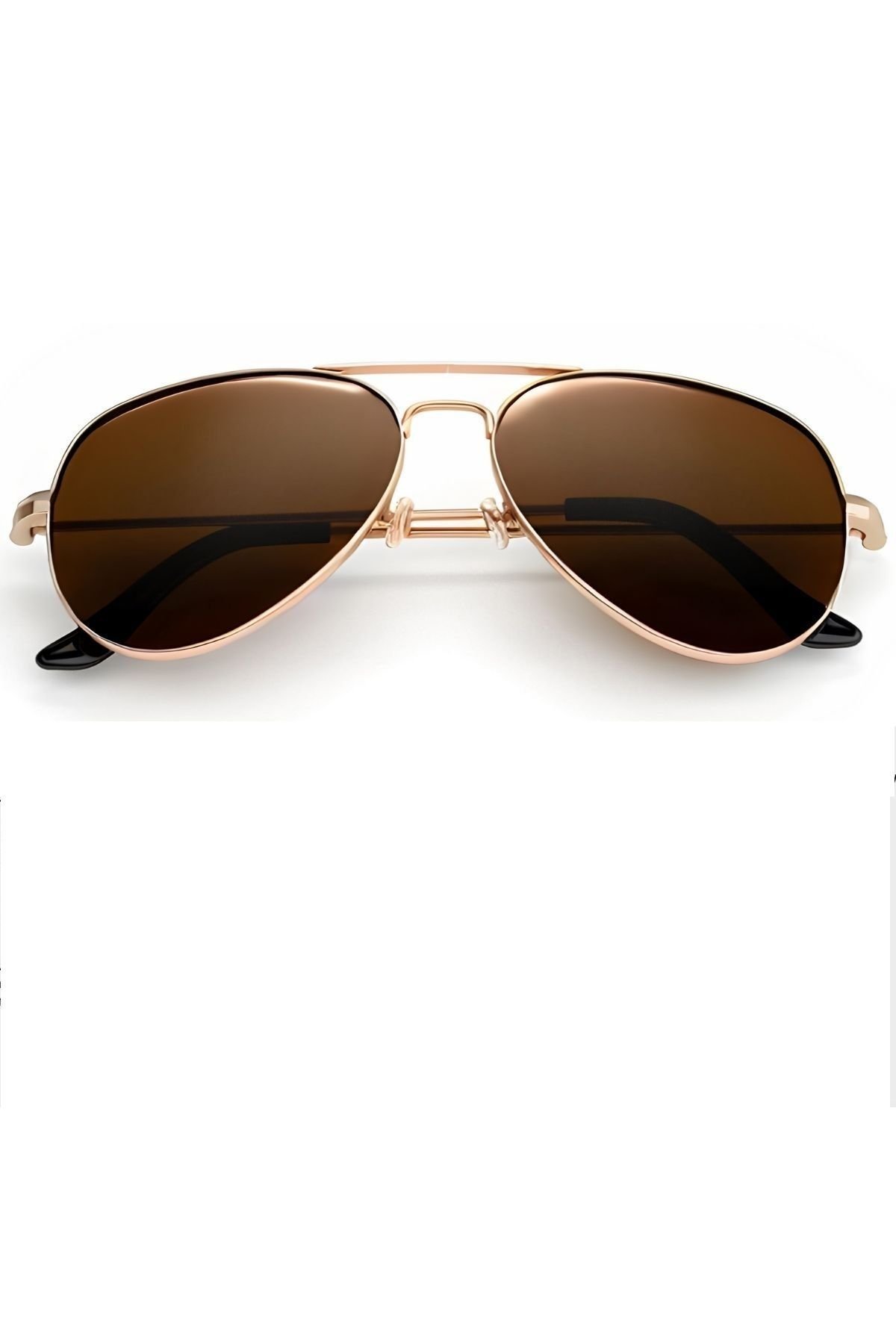 Tia Aviator Damla Model Metal Çerçeveli Rose-Kahve Erkek Güneş Gözlüğü