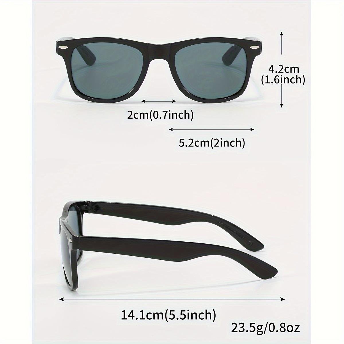 Wayfarer Eğimli Siyah Erkek Güneş Gözlüğü