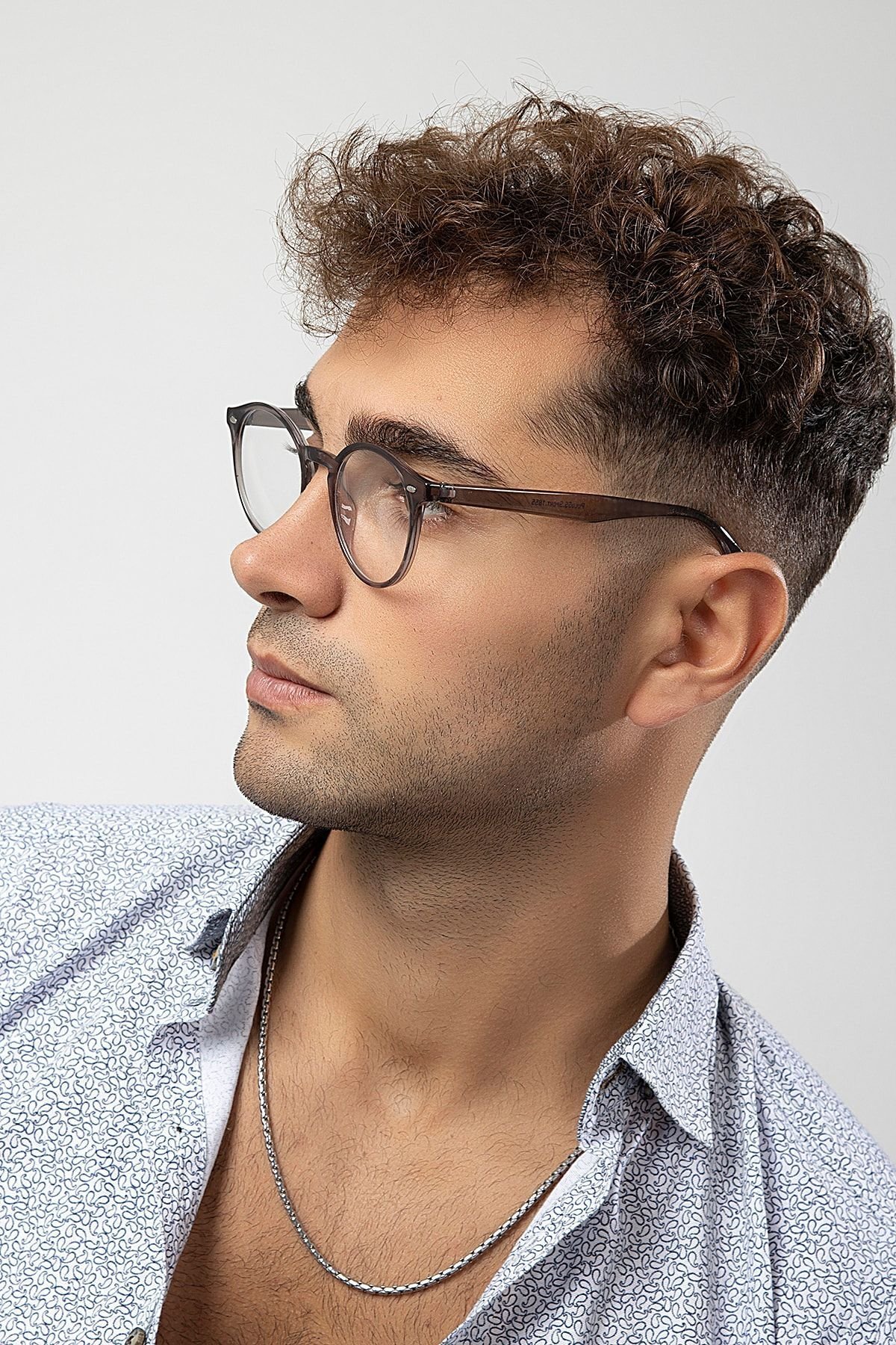 Yuvarlak Anahtar Model Erkek B-block Mavi Işık Korumalı Gözlük