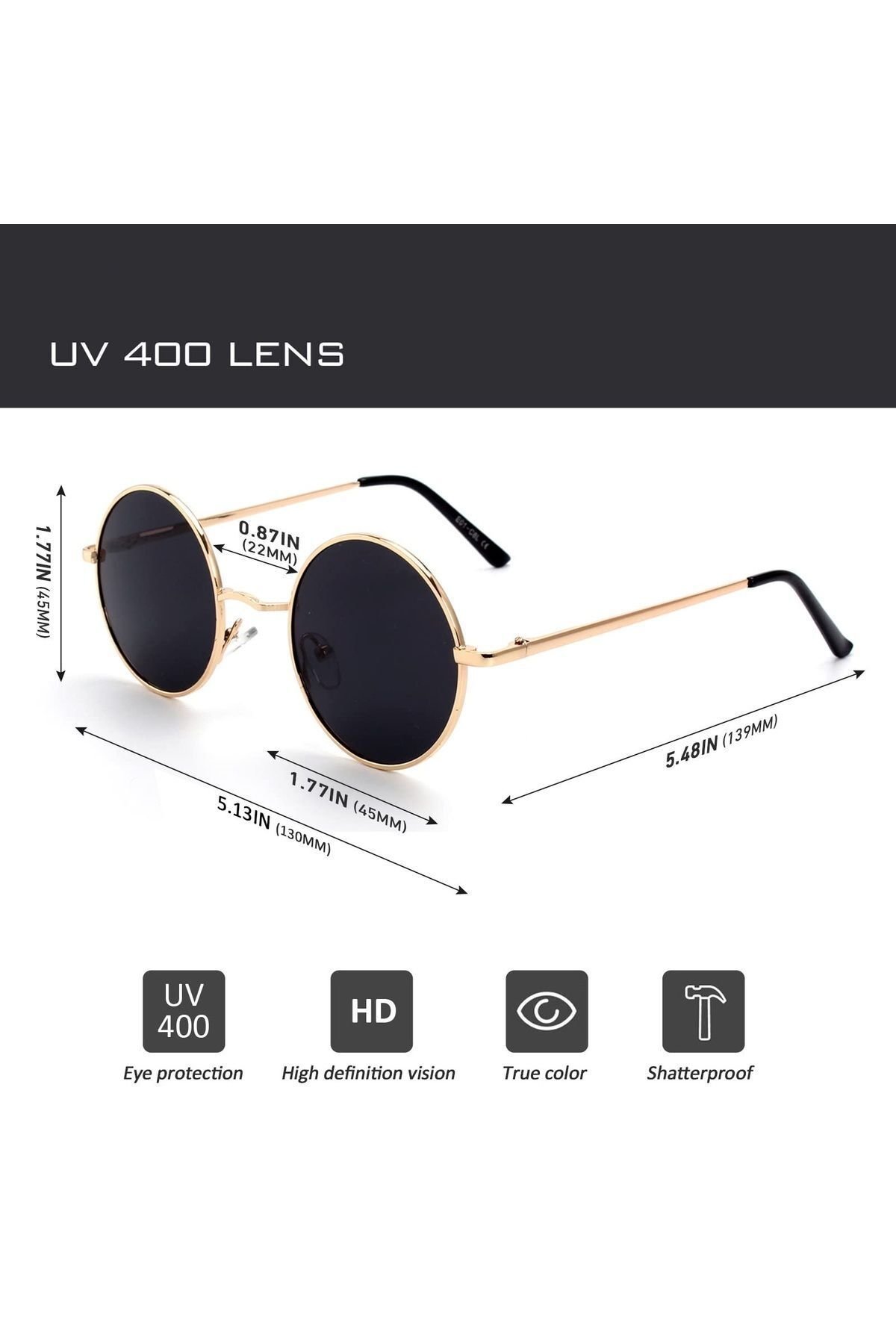 Zeda Yuvarlak Model Metal Çerçeve Kadın Güneş Gözlüğü