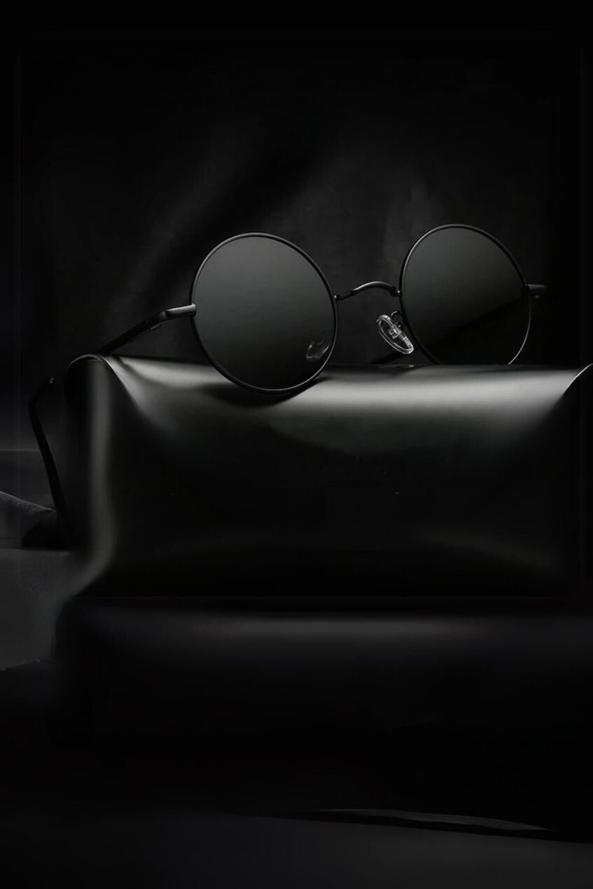 Zeda Yuvarlak Model Metal Çerçeve Siyah Erkek Güneş Gözlüğü