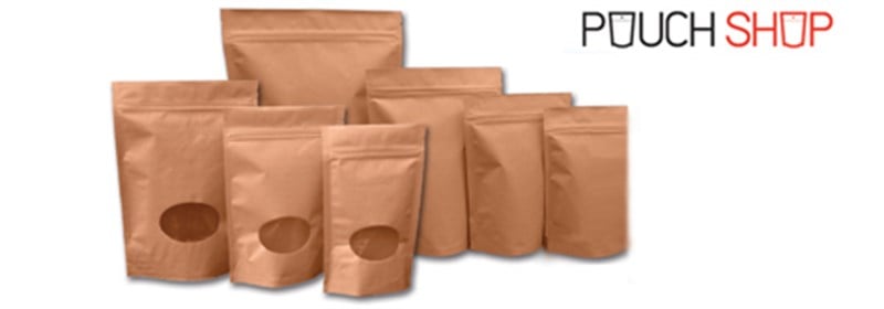Kraft Malzemeli Pencereli Zipli Doypack poşet-750 gr.