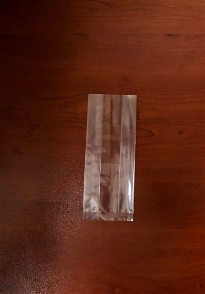 Baskısız düz taban körüklü şeffaf çikolata ve şekerleme poşeti poşeti en 6 x körük 4 x boy 15 cm ebadında  minik boy-1000 adet