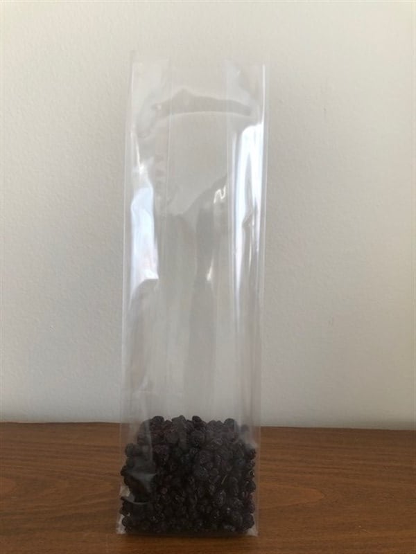 Baskısız düz tabanlı körüklü şeffaf baharat ve çay poşeti-en 10 x körük 7 x boy 35.5 cm ebadında - çok uzun boy-1000 adet