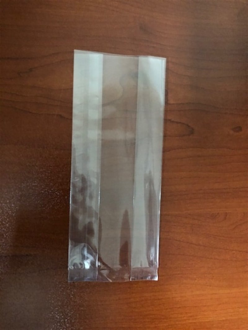 Baskısız düz tabanlı körüklü şeffaf çikolata ve şekerleme poşeti en 6 x körük 4 x boy 18.5 cm ebadında mini boy-1000 adet