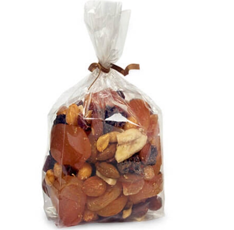 Baskısız düz tabanlı körüklü şeffaf kuruyemiş ambalaj poşeti  körük 6 x en 9 x boy 26 cm ebadında geniş orta boy -1000 adet