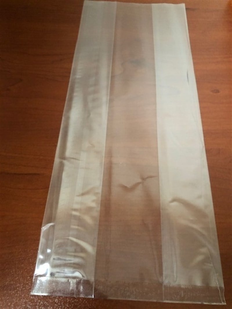 Baskısız düz tabanlı körüklü şeffaf unlu mamul ambalaj poşeti en 14 x körük  9 x boy 36 cm ebadında  jumbo boy -1000 adet
