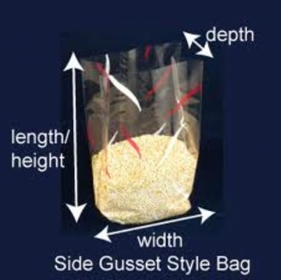 A-Küçük boy gümüş yaldız baskılı körüklü şeffaf poşet -500 adet