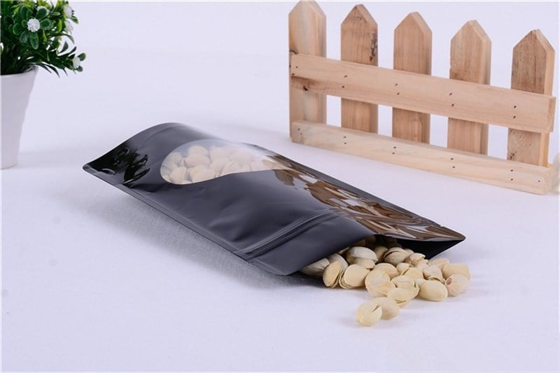 Pencereli zipli doypack- siyah