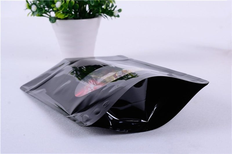 Pencereli zipli doypack- siyah