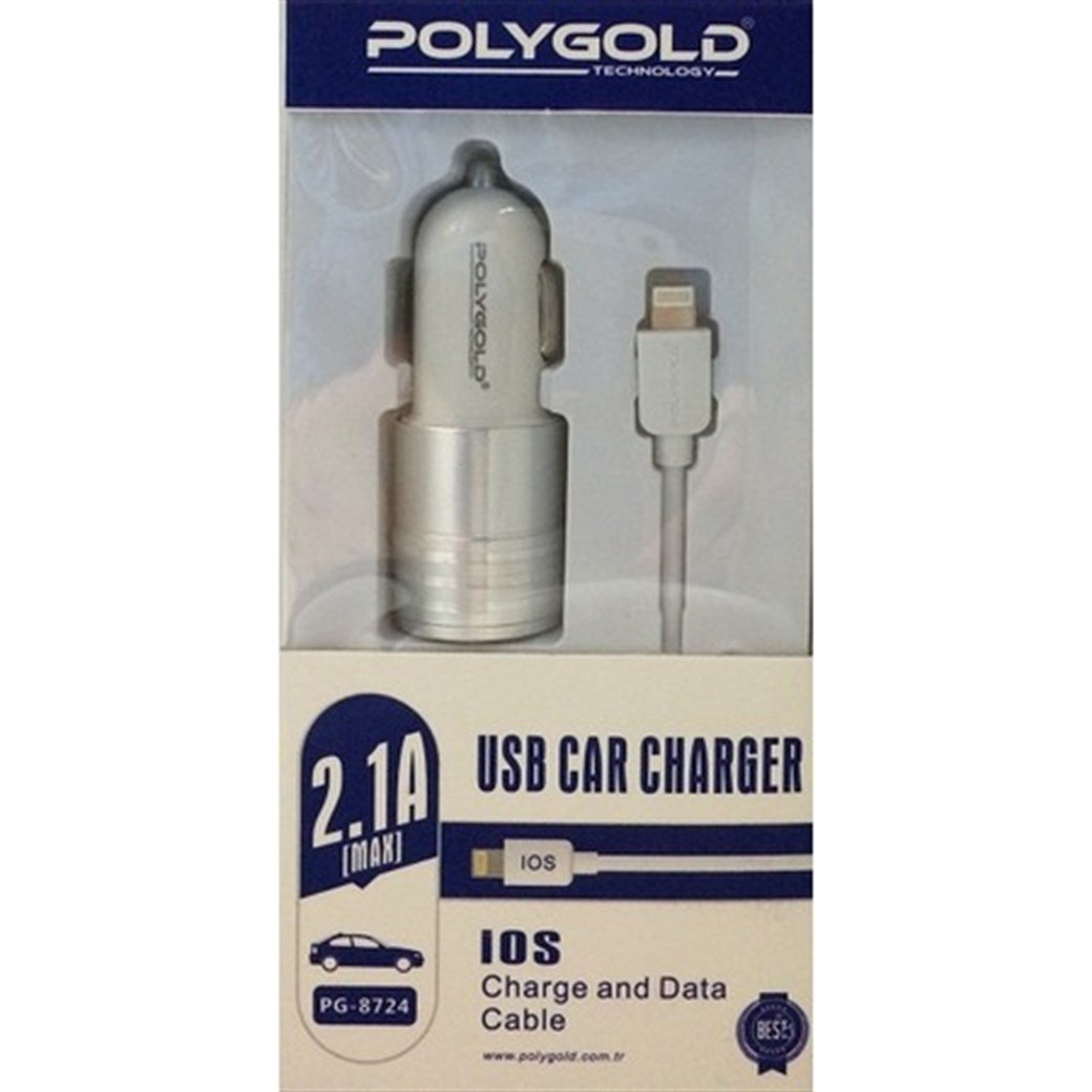  PG-8724 ARAÇ ŞARJ CİHAZI + APPLE KABLO