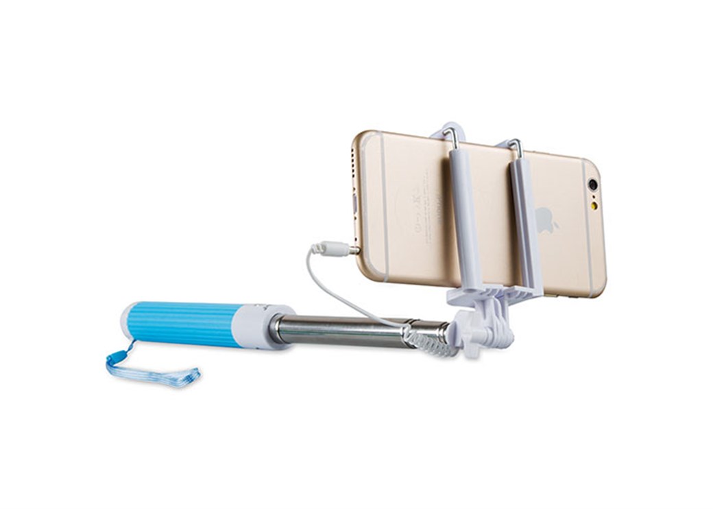 Addison AD-S33 Kablolu Beyaz/Mavi Selfie Çekim Çub