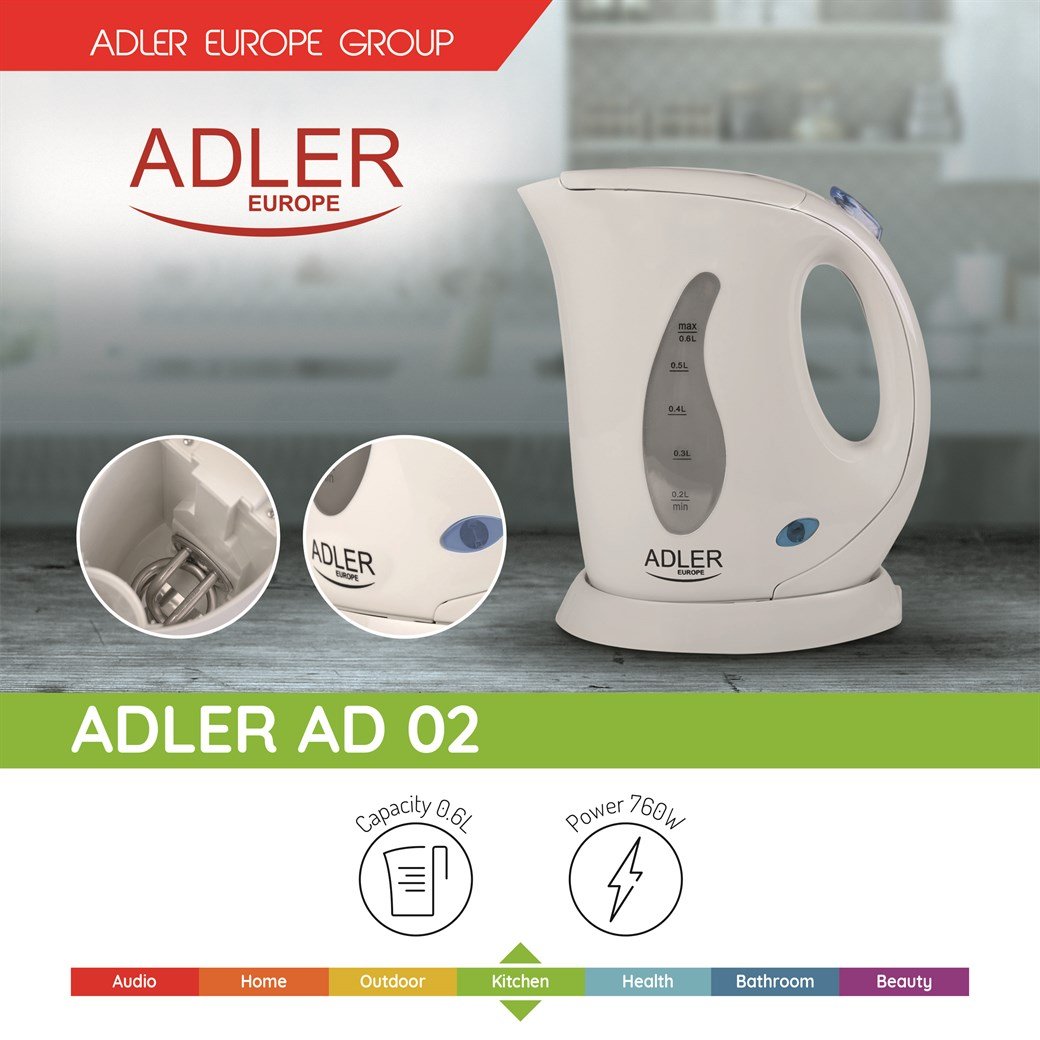 ADLER AD 02 0,6LT KETTLE