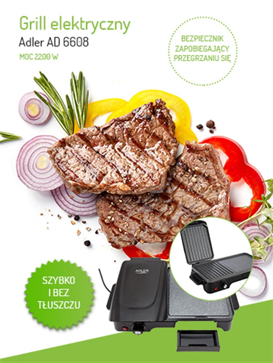 ADLER AD 6608 ELEKTRİKLİ IZGARA MAKİNESİ