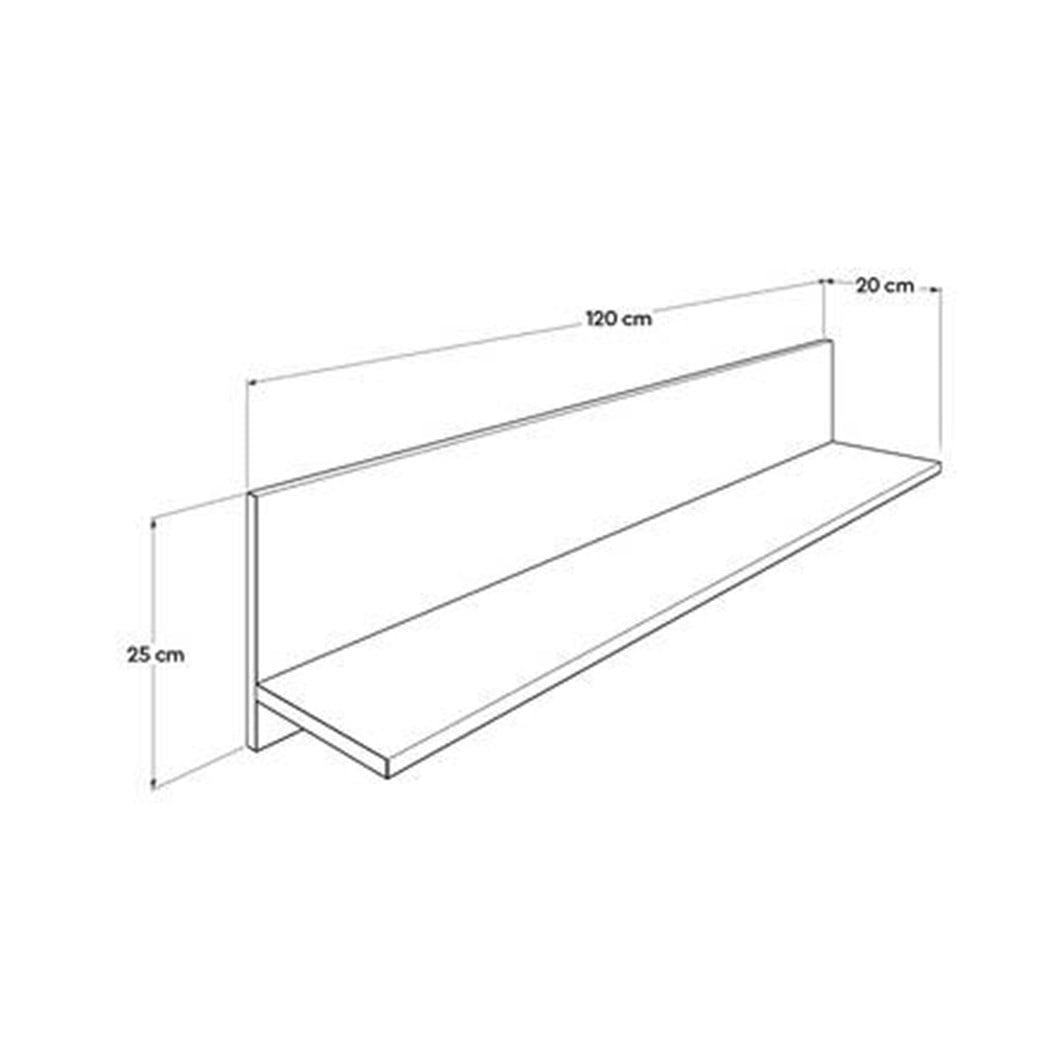 ADORE RAF-11-NC-1 OPSİYONEL DUVAR RAFI NOCE 120x22
