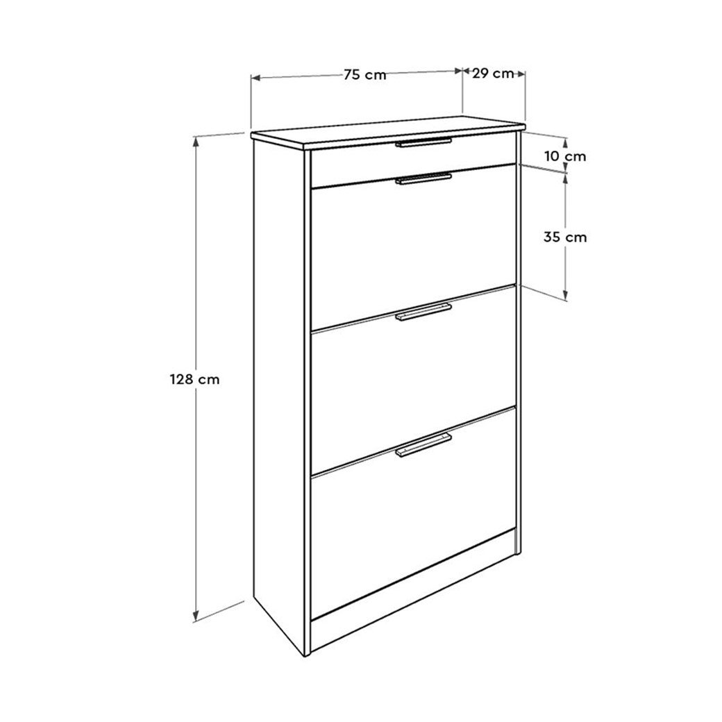 ADORE SHC-431-PB-1 FLAT DÜŞER KAPAKLI ÇEKMECELİ AY