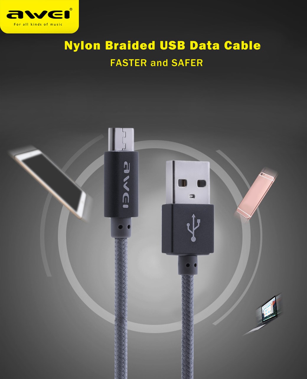 AWEI CL400 MICRO USB CABLE