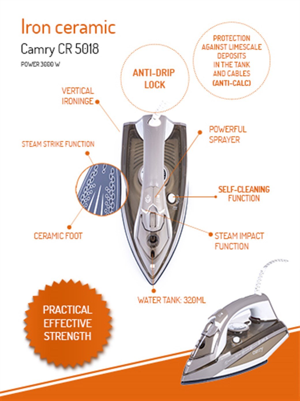 ADLER CR 5018 SERAMİK ÜTÜ