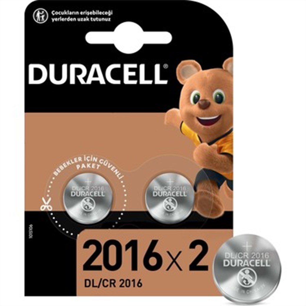 DURACELL DC DÜĞME PİL 2016 2Lİ 3V
