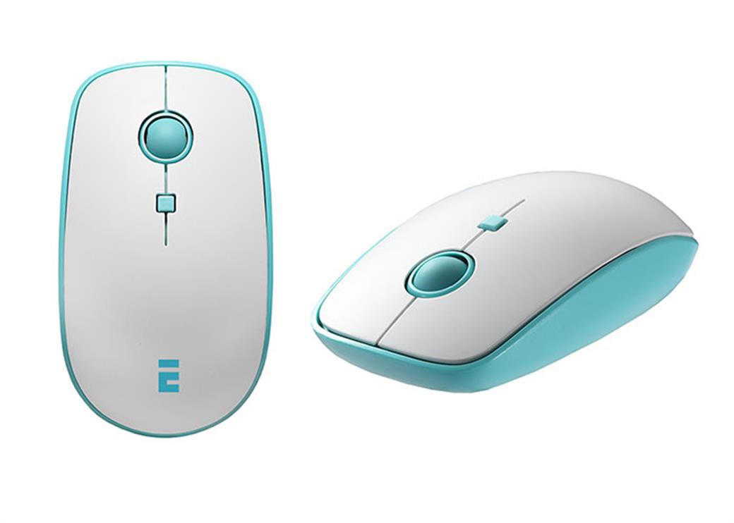 Everest ELITE KM-6388 Beyaz/Mavi Kablosuz LC Layout Multimedia Klavye + Mouse Set