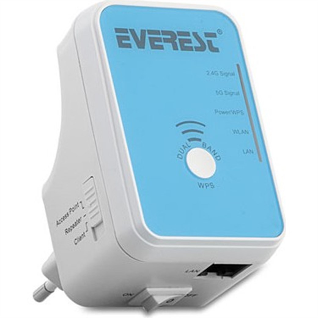 Everest EWR-568N5 2.4G + 5G 150 Mbps Repeater+Clie