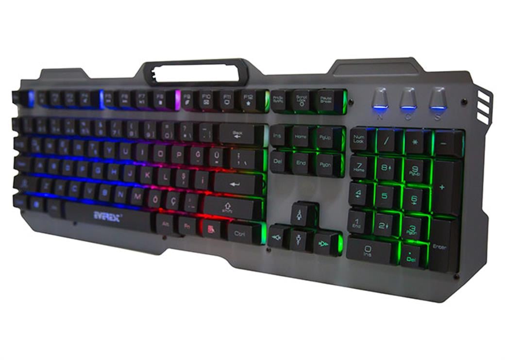 Everest KB-197 TITANIO USB Aydınlatmalı Q Metal Yüzey Gaming Oyuncu Klavyesi
