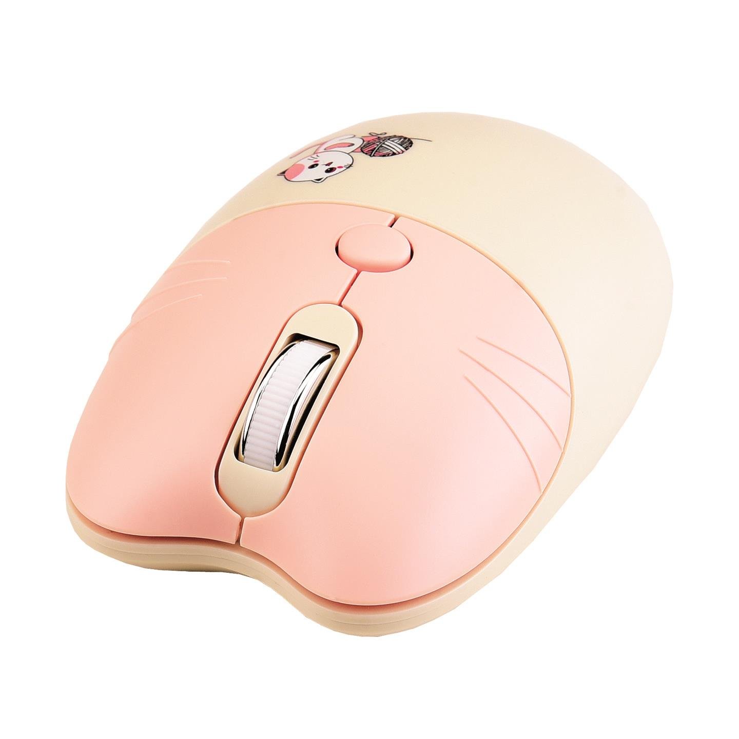 Everest KM-6283 CATTY Renkli Tuşlu Sarı Kablosuz Q Multimedia Klavye + Mouse + Pad Set