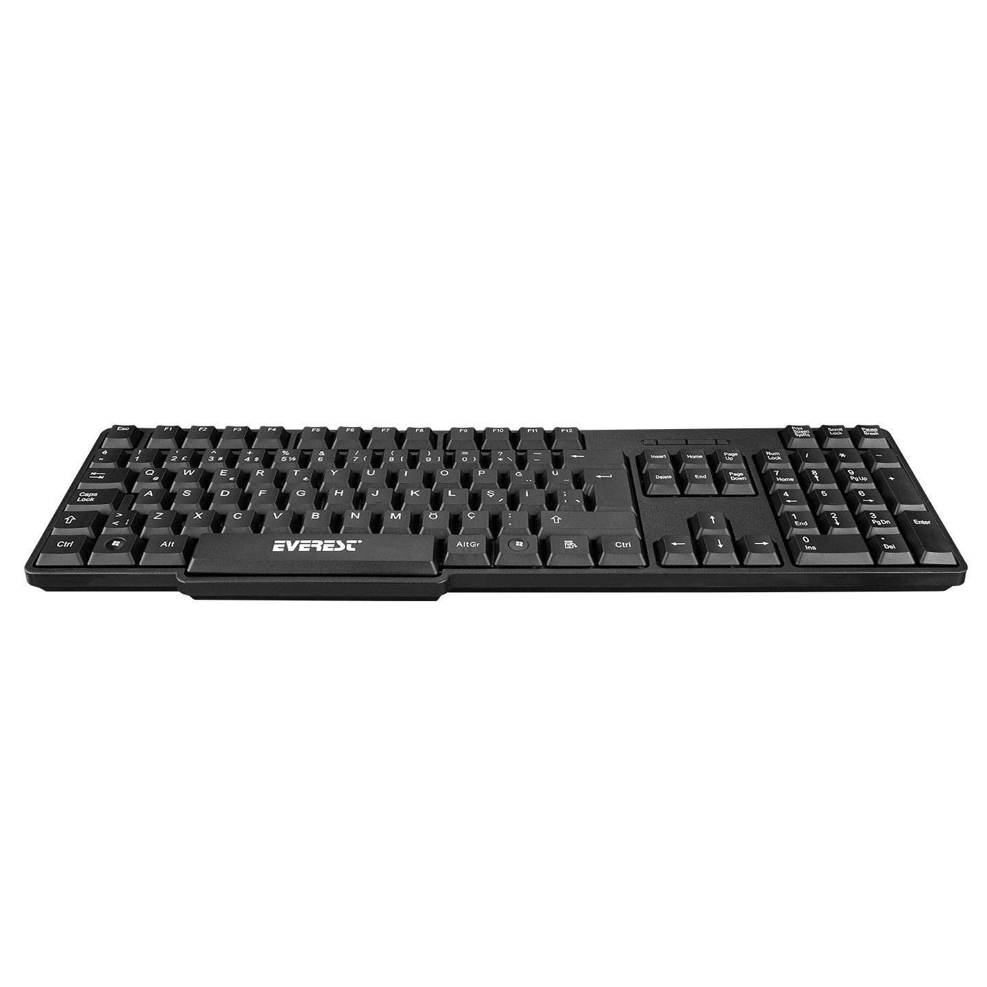 Everest KM-6852 Siyah Usb Kablosuz Combo Q Standart Klavye + Mouse Set