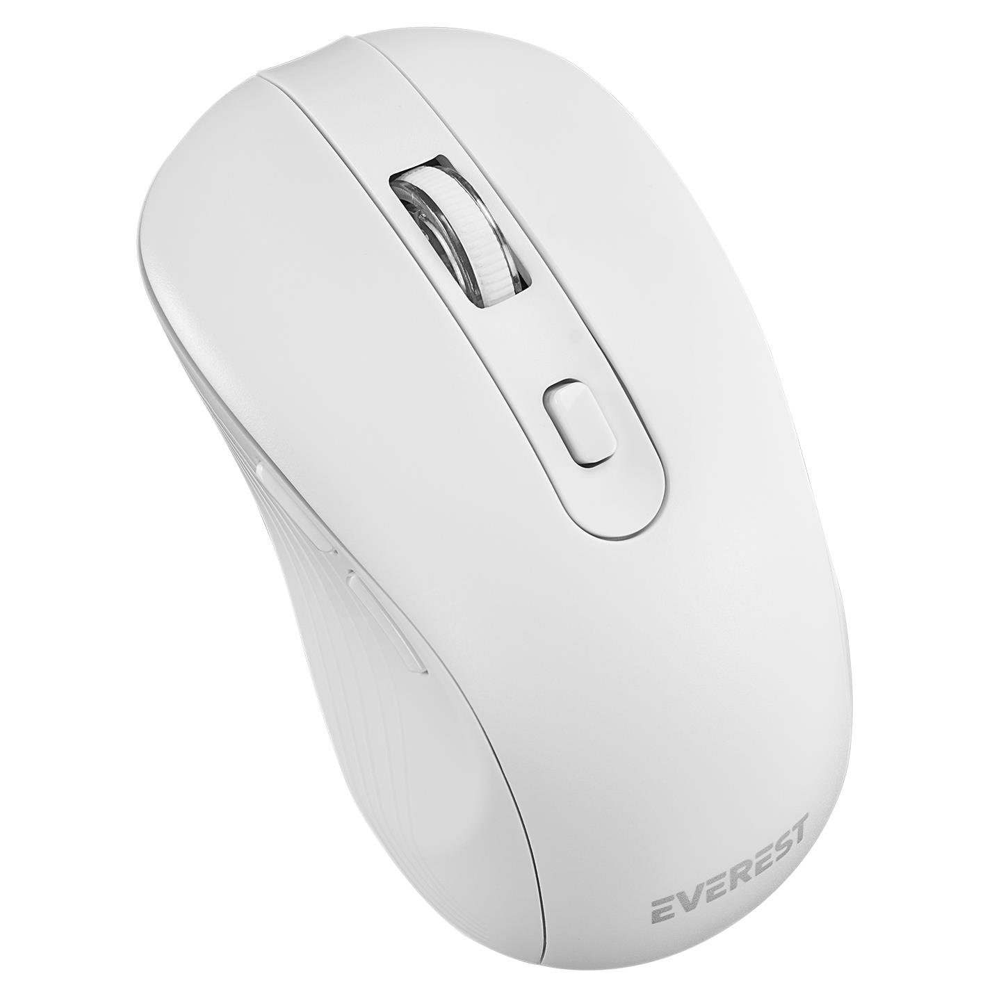 Everest KM-9676 Beyaz Multimedya Tablet-Telefon Standlı Klavye + Mouse Set