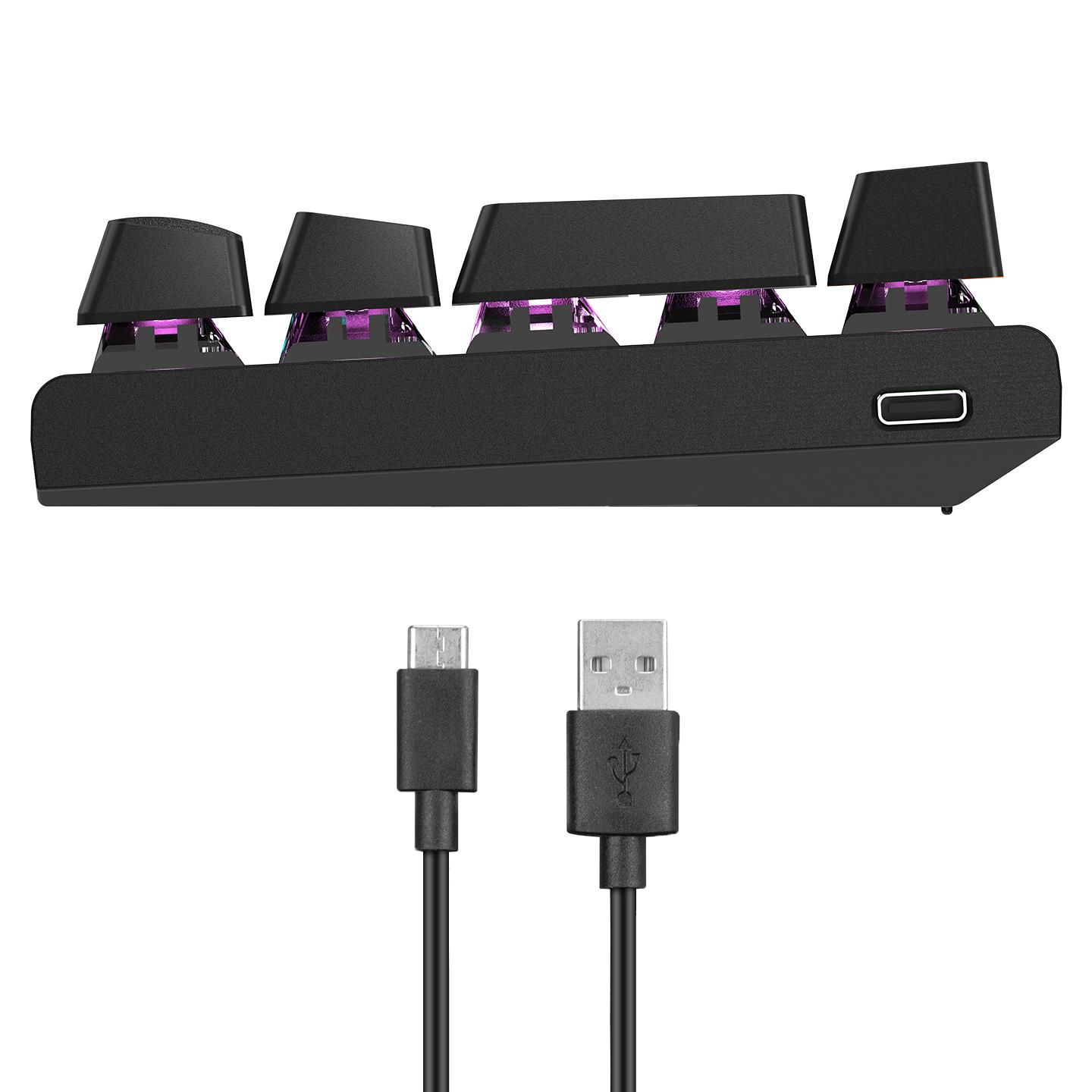 Everest PARLEY Siyah/Beyaz Rainbow Aydınlatmalı Türkçe Q Blue Switch Mekanik Gaming Oyuncu Klavyesi