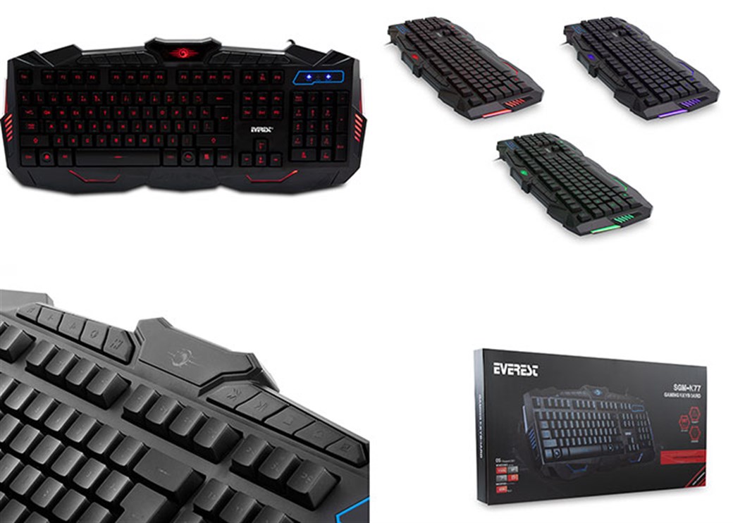 Everest SGM-K77 Usb Gaming Q Multimedia Klavye+Mou
