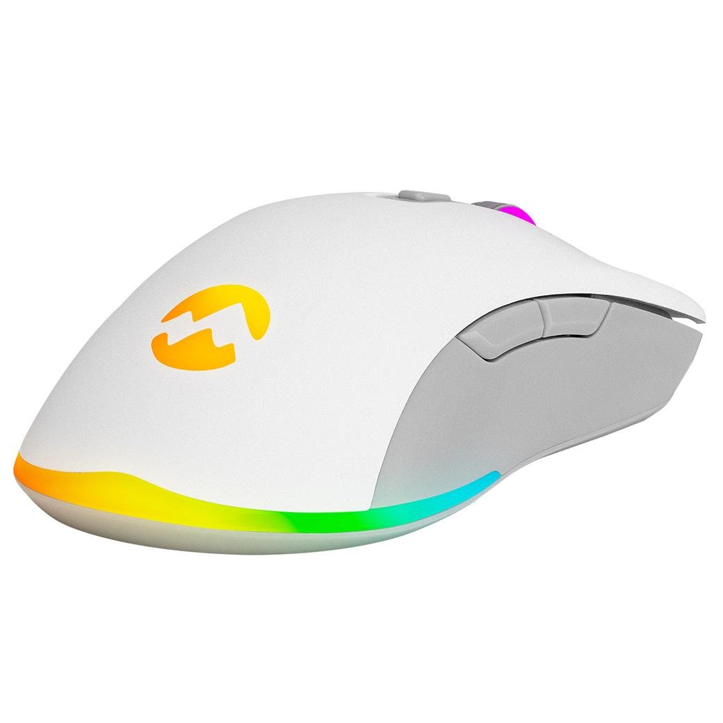 Everest SGM-L1 LUMOS Beyaz/Gri 6400dpi RGB Ledli Makrolu Gaming Oyuncu Mouse