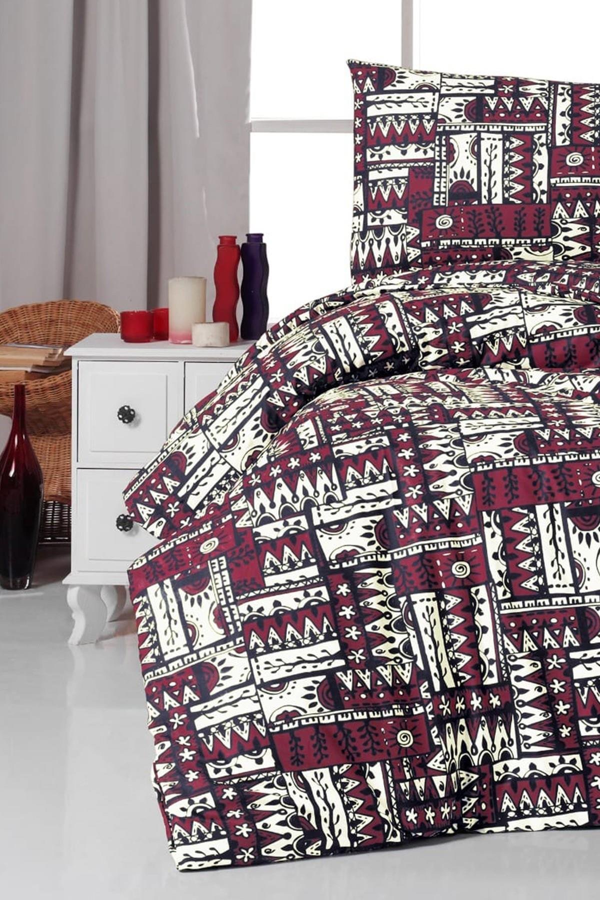 FİRUZE %100 PAMUK RANFORCE ÇİFT KİŞİLİK NEVRESİM TAKIMI (VİRACOCHA)