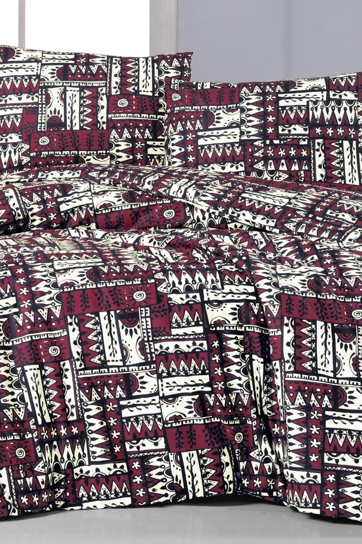 FİRUZE %100 PAMUK RANFORCE ÇİFT KİŞİLİK NEVRESİM TAKIMI (VİRACOCHA)