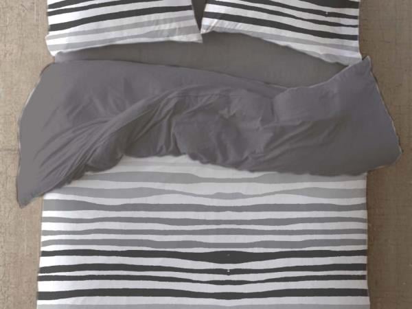 FİRUZE %100 PAMUK RANFORCE ÇİFT KİŞİLİK NEVRESİM TAKIMI (NANGA SİYAH)