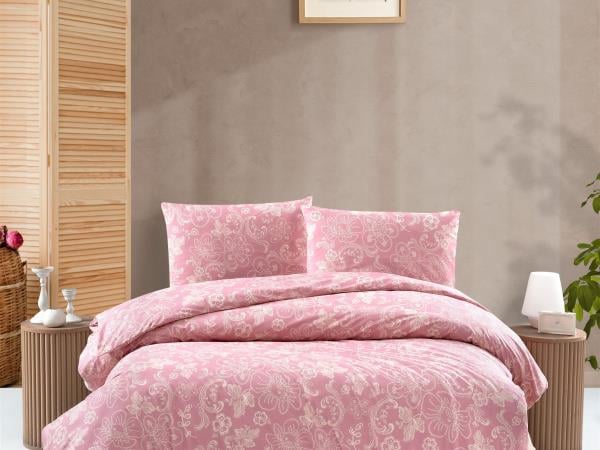 FİRUZE ÇARŞAFI LASTİKLİ RANFORCE ÇİFT KİŞİLİK NEVRESİM TAKIMI VOGUE