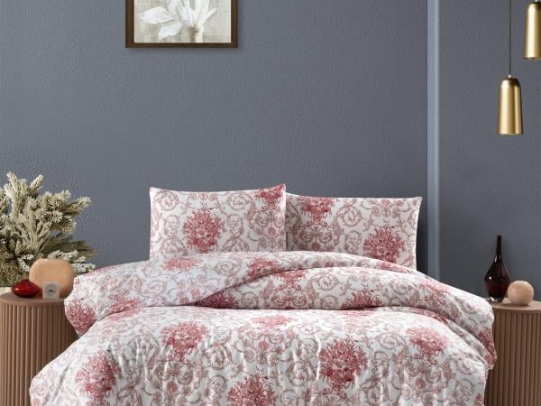 FİRUZE ÇARŞAFI LASTİKLİ RANFORCE TEK KİŞİLİK NEVRESİM TAKIMI VOGUE GREY