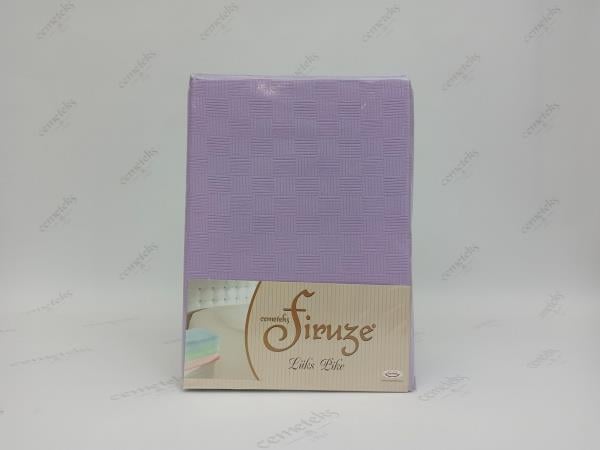 FİRUZE TEK KİŞİLİK HASIR DOKUMA PİKE (KREM)